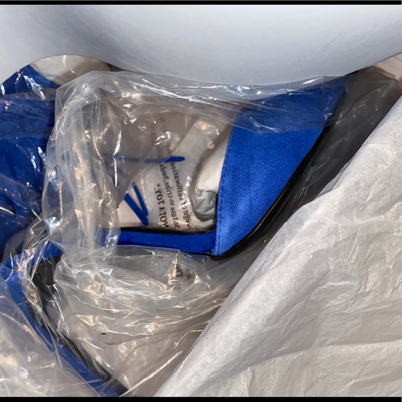 Blue Steve Madden Fringe Ankle Pumps - Picture 3 of 6